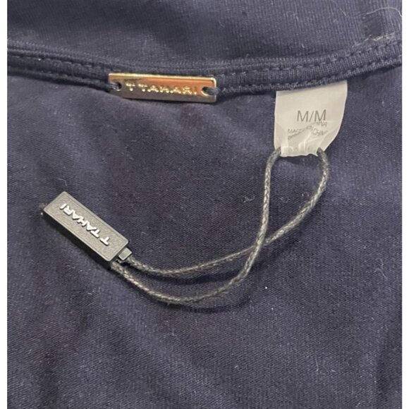 Tahari Navy Blue Sleeveless Maxi Dress With Front Knot Detail Size Medium - Picture 8 of 10